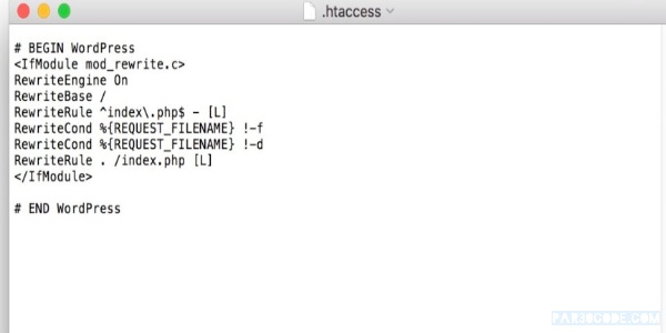 آموزش ساخت فایل htaccess پیش‌فرض در وردپرس‎
